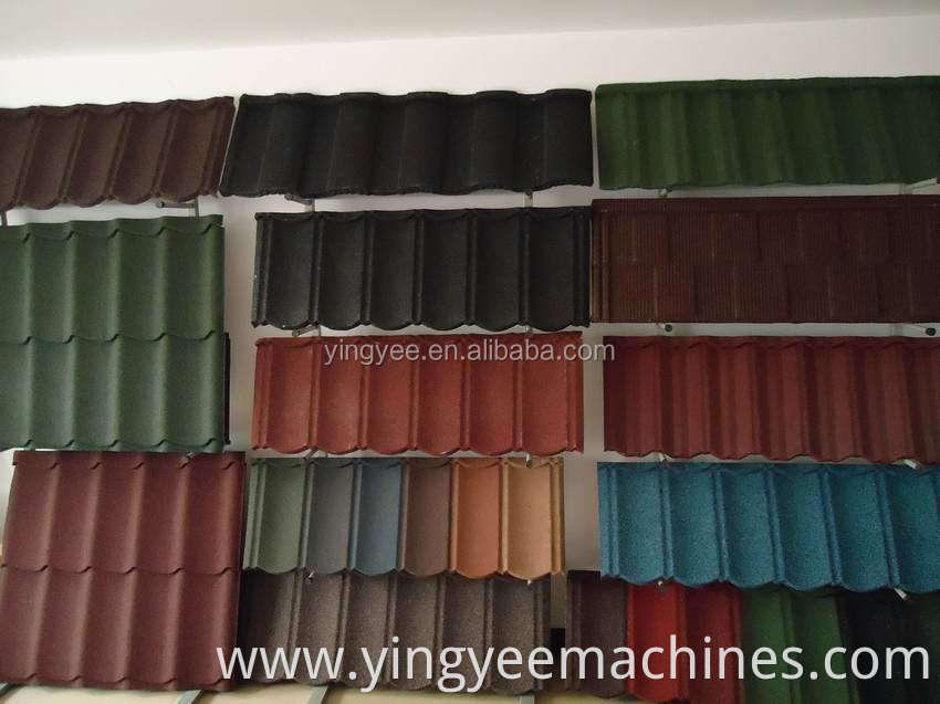 High Speed Metal Stone Chip Coated Roof Tile Machine / Roll Forming Machine